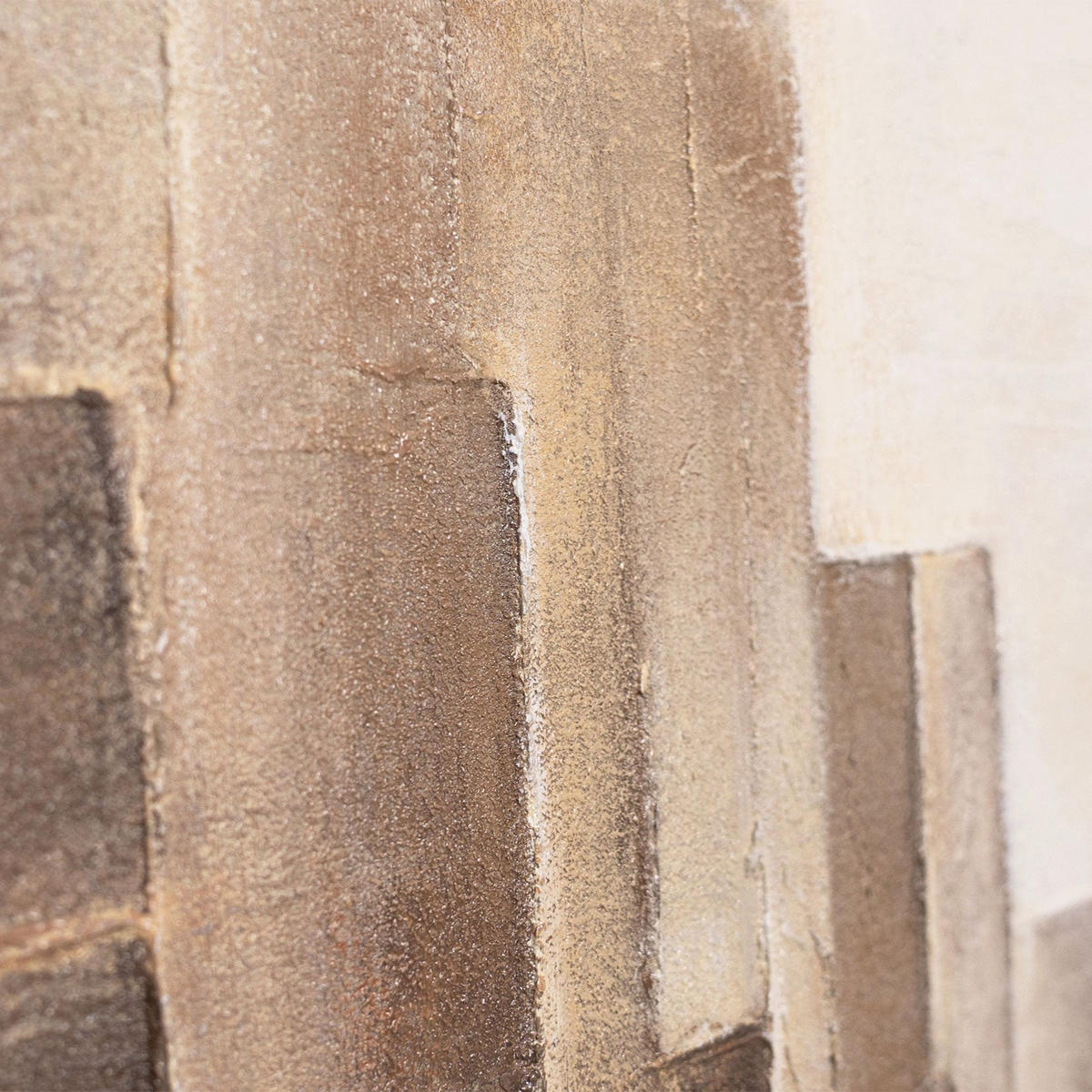 GEMÄLDE Grenzen der Illusion II Schattenfugenrahmen Beige 120x80 cm - Beige, Holz (120/80cm) - YS-art gallery