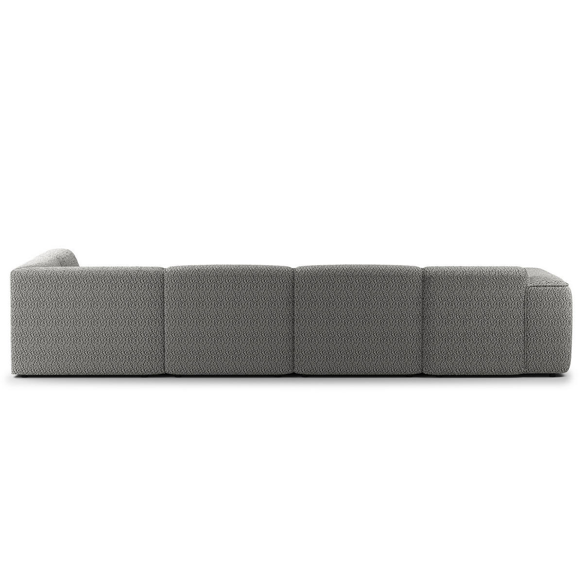 WOHNLANDSCHAFT mit Longchair - Schwarz/Grau, Kunststoff/Textil (325/71/235cm) - home24