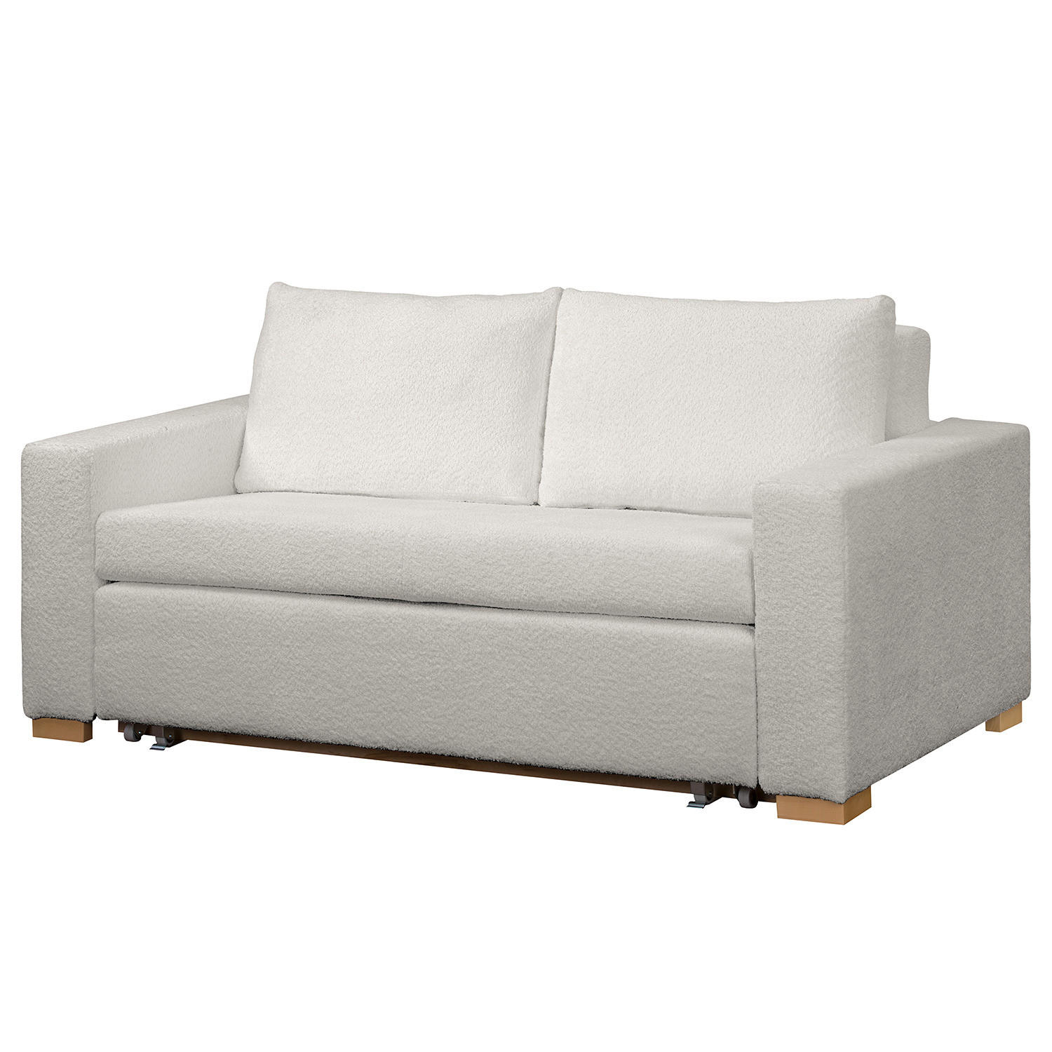 SCHLAFSOFA - Buchefarben/Hellgrau, Holz/Buchenholz (153/90/90cm) - home24