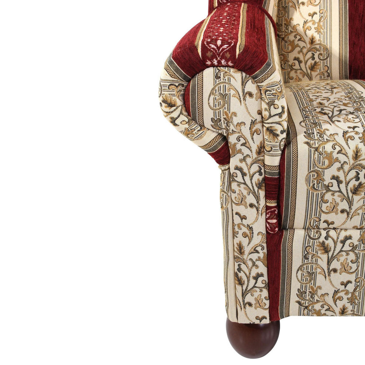 OHRENBACKENSESSEL Kasha Bezug Chenille Buche nussbaum dunkel / rot - Wengefarben/Rot, Kunststoff (93/103/87cm) - 58aufmkessel