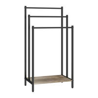 HANDTUCHSTÄNDER - Hellbraun, Holzwerkstoff/Metall (43/81/28cm) - Relaxdays