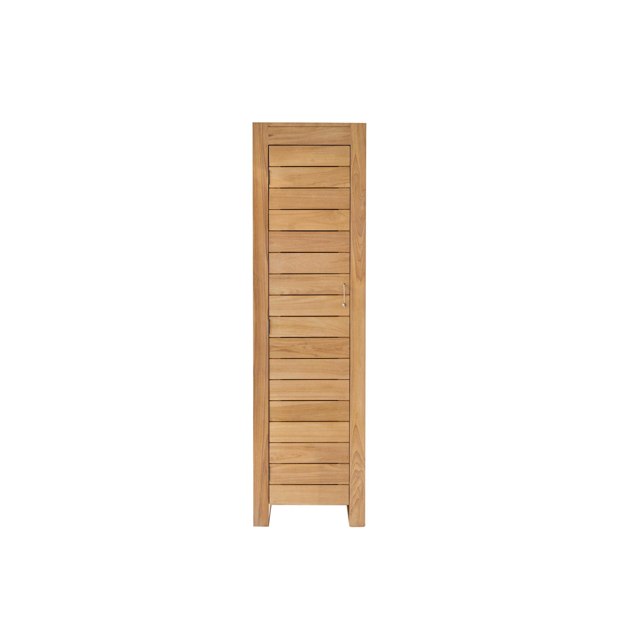 HOCHSCHRANK Minimalys Natur aus Teak - Naturfarben, Holz (50/180/55cm) - Tikamoon
