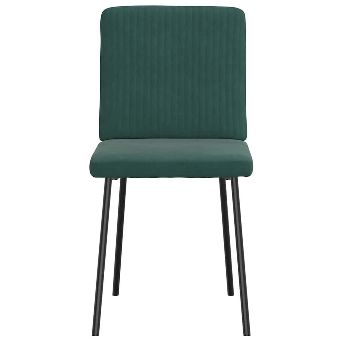 ESSZIMMERSTÜHLE 2 Stk. Dunkelgrün Samt 45*54*83cm - Grün, Metall (45/83/54cm) - ZMH