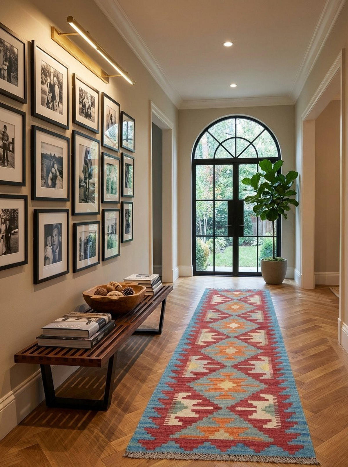 HANDWEBTEPPICH Kelim Gashgai Rot 198/58 cm Schurwolle - Rot, Textil (58/198cm) - Looma