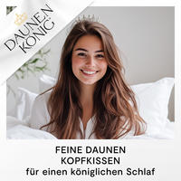 DAUNENKOPFKISSEN QUEEN Entendaunen fest - Weiß, Naturmaterialien/Textil (80/80cm) - Daunenkönig