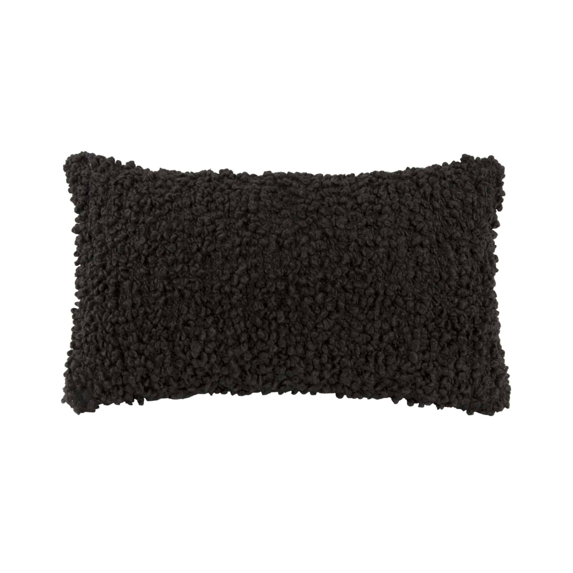 KISSEN Purity Schwarz 30/50/5 cm - Schwarz, Textil (50/30cm) - Present Time
