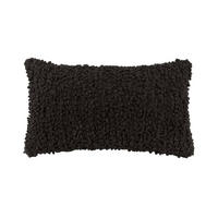 KISSEN Purity Schwarz 30/50/5 cm - Schwarz, Textil (50/30cm) - Present Time
