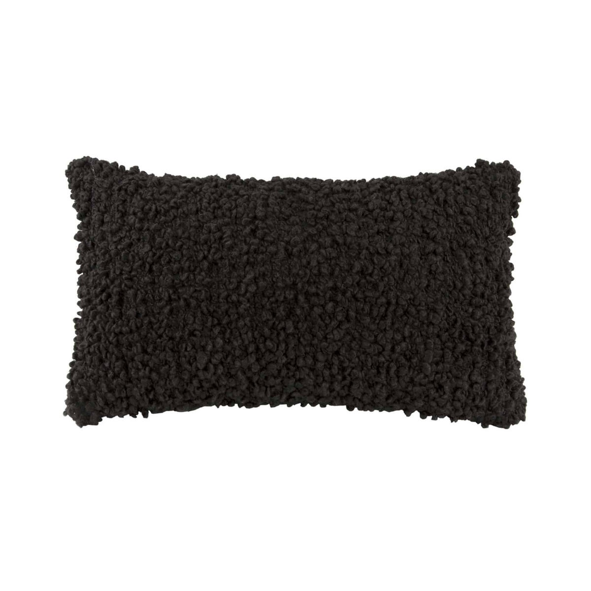 KISSEN Purity Schwarz 30/50/5 cm - Schwarz, Textil (50/30cm) - Present Time