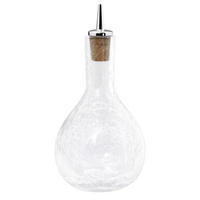 BITTERFLASCHE Craquelé Glas, 285 ml, verchromter Ausgießer - Klar, Glas (9.5/18.5/9.5cm) - ich-zapfe