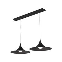 HÄNGELEUCHTE Louie X2 - Schwarz, Metall (33/70/16cm) - Lumicom