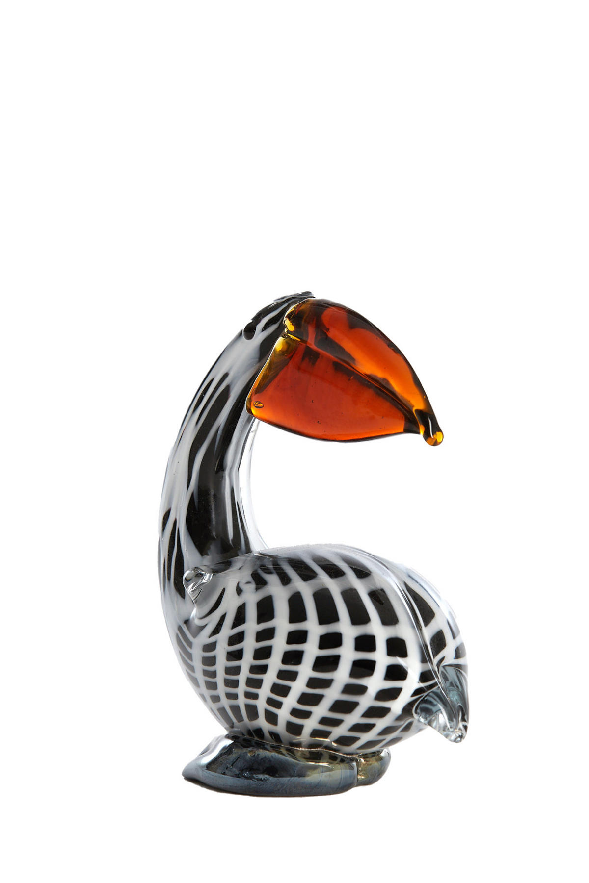 ORNAMENT Pelikan Schwarz 13/7/16,5 cm - Schwarz, Glas (7/16.5/13cm) - Light & Living