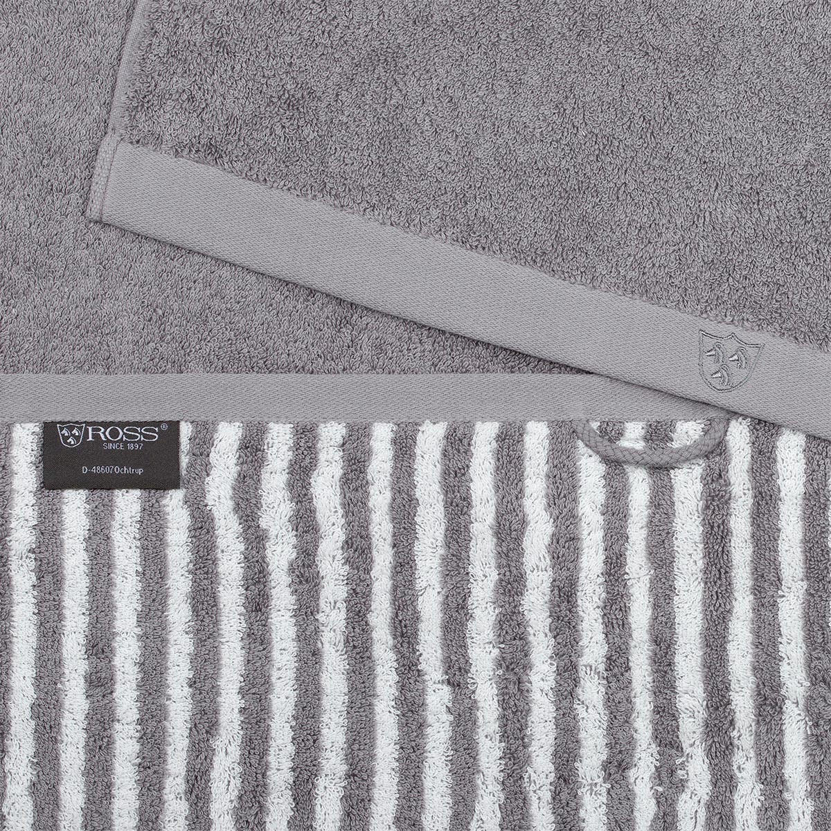 FROTTIERSET Doubleface Stripes 4-teilig - Grau, Textil (50/100cm) - Ross