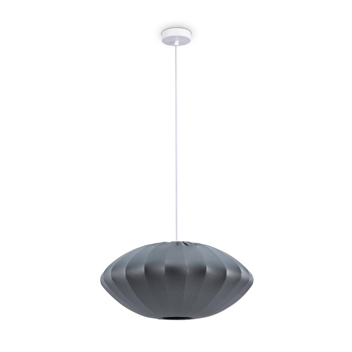 PENDELLEUCHTE Hugo Pd1 Bella - Weiß/Grau, Metall (50/50/25cm) - Paco Home