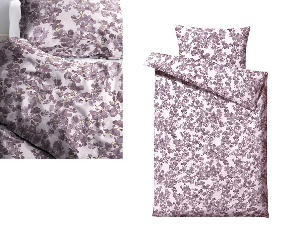 BETTWÄSCHE Blossom lila 135/200 cm Baumwolle - Violett, Textil (135/200cm) - Södahl