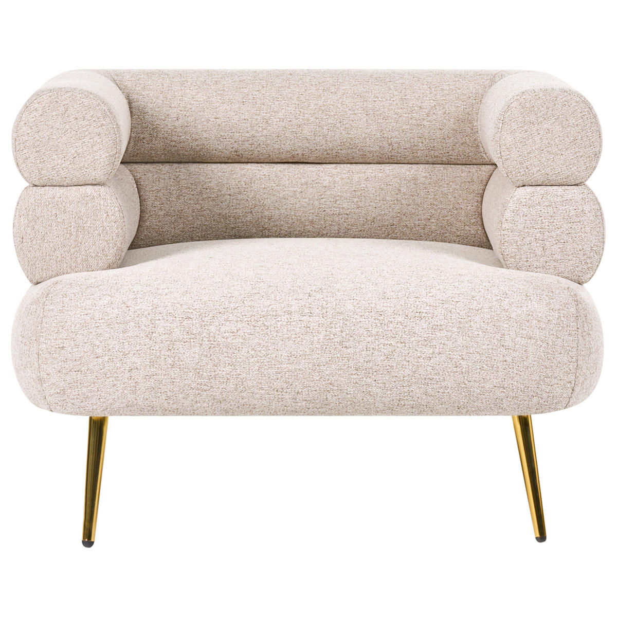 SESSEL Stoff Beige Bovik - Beige, Textil (90/68/74cm) - Beliani