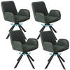 ARMLEHNSTUHL-SET 4 Stück in Lederlook(YZ7) - Dunkelgrün, Textil (56/82/59cm) - HOMAVO
