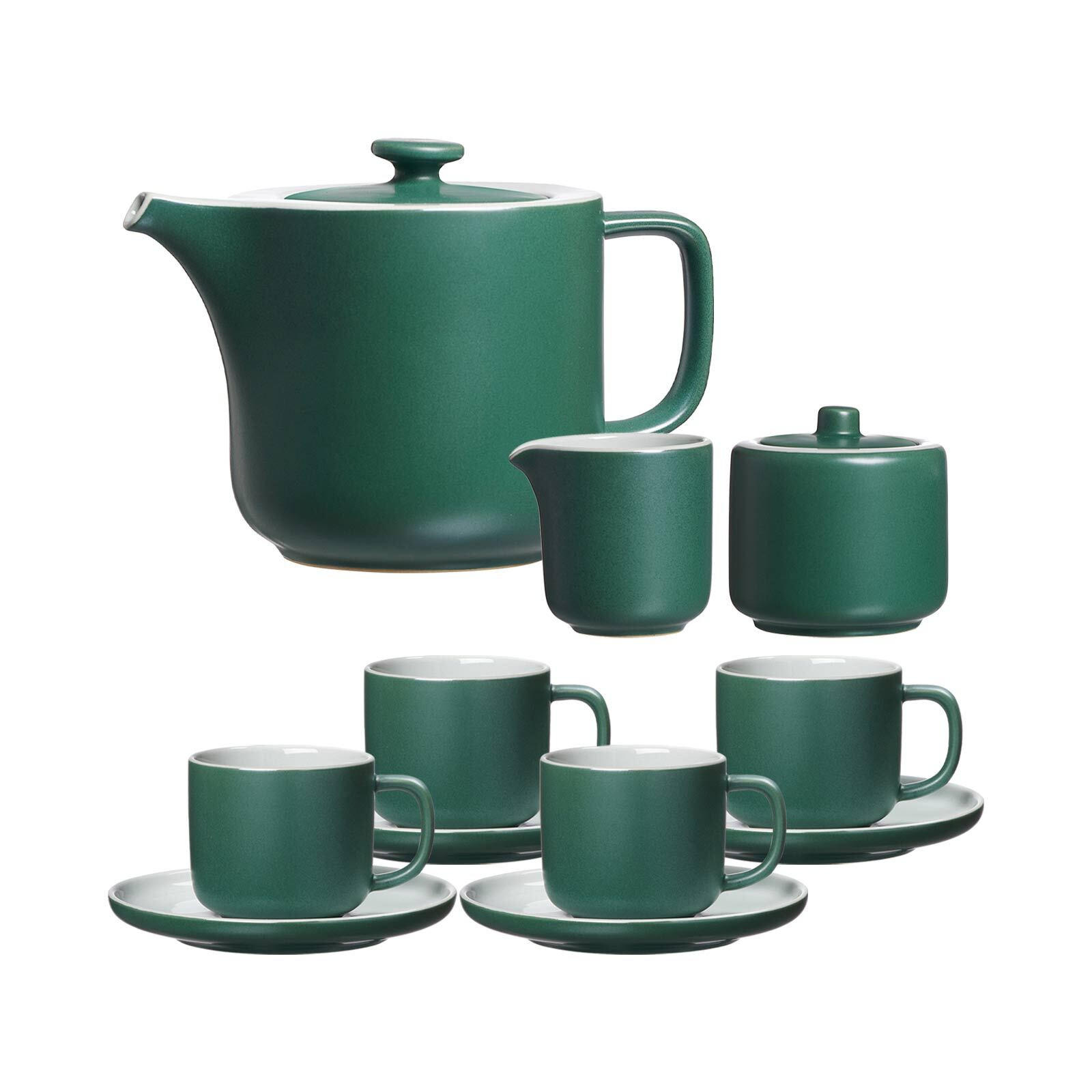 TEESERVICE Jasper grün 11er Set - Grün, Keramik (1/1/1cm) - Ritzenhoff Breker