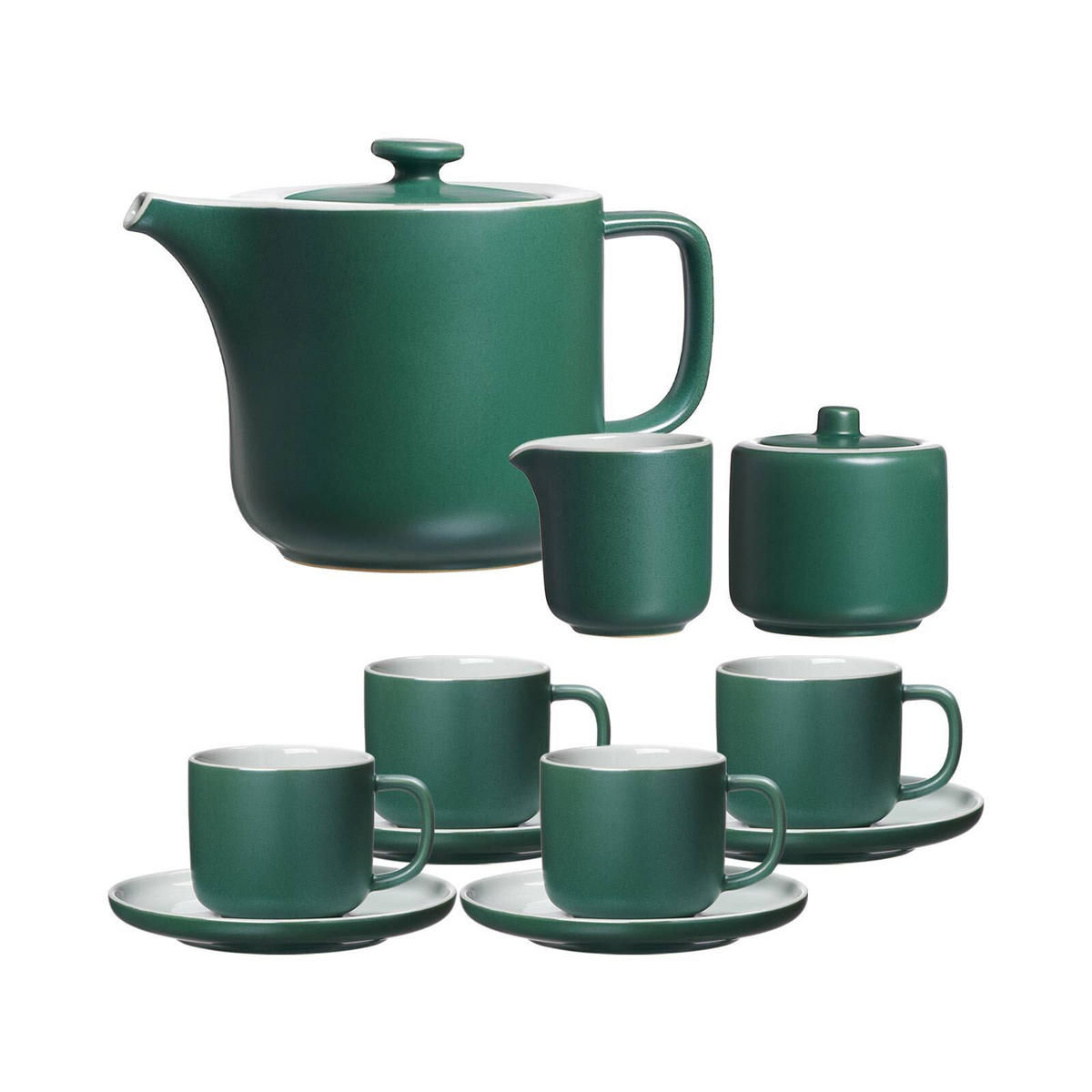 TEESERVICE Jasper grün 11er Set - Grün, Keramik (1/1/1cm) - Ritzenhoff Breker