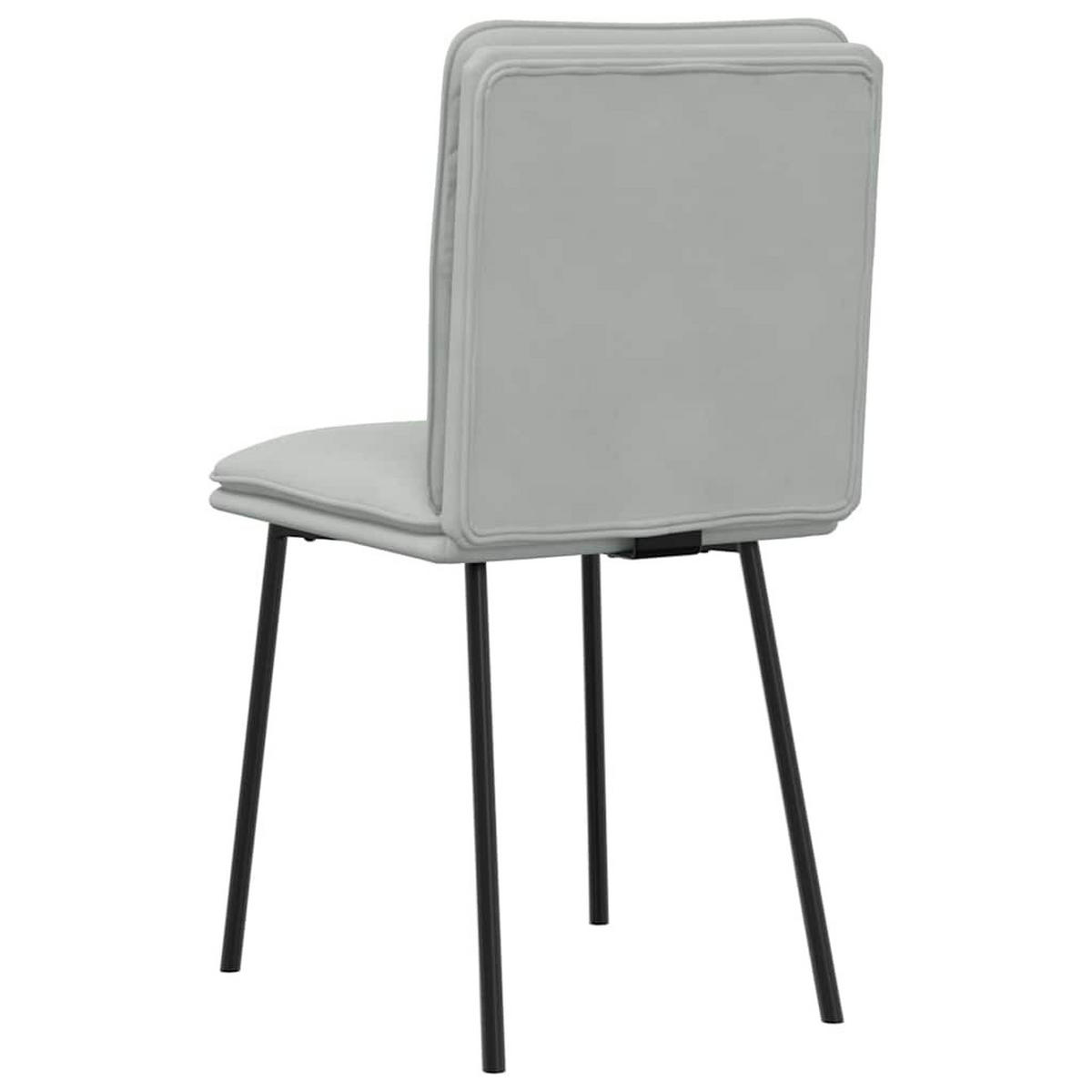 ESSZIMMERSTÜHLE 2 Stk. Hellgrau Samt 45*54*83cm - Hellgrau, Metall (45/83/54cm) - ZMH