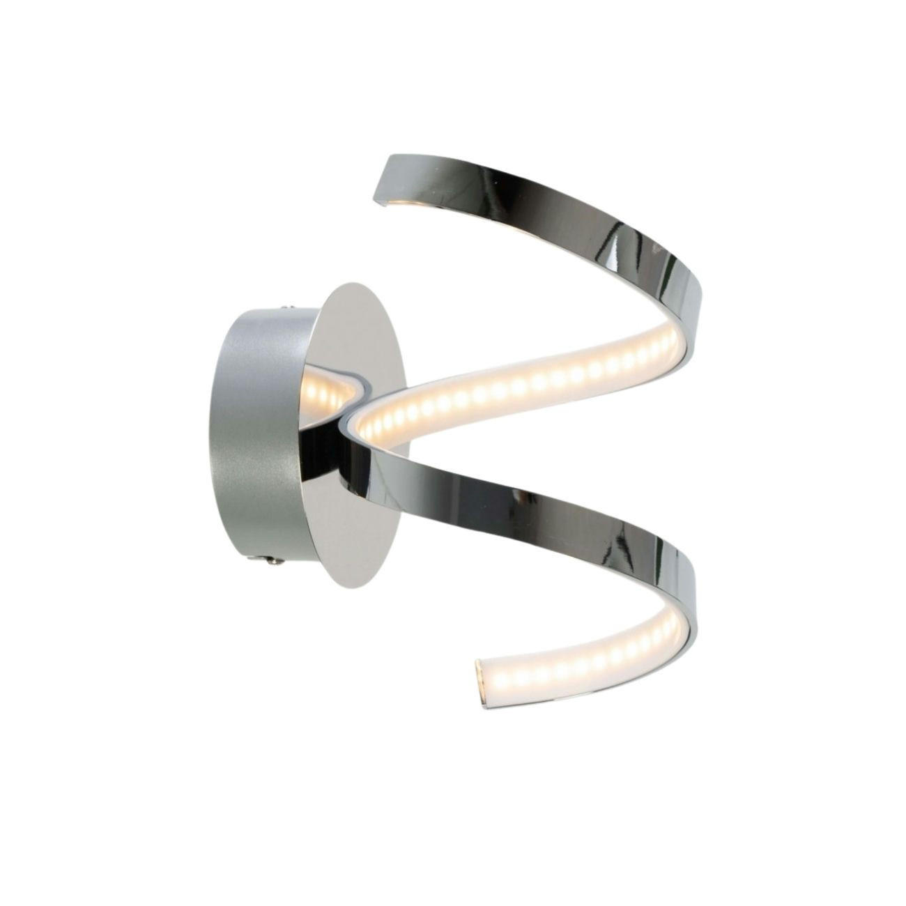 WANDLEUCHTE Film, Silber/Chrom, 25cm - Chromfarben, Metall (15/25/15cm) - KOSILUM