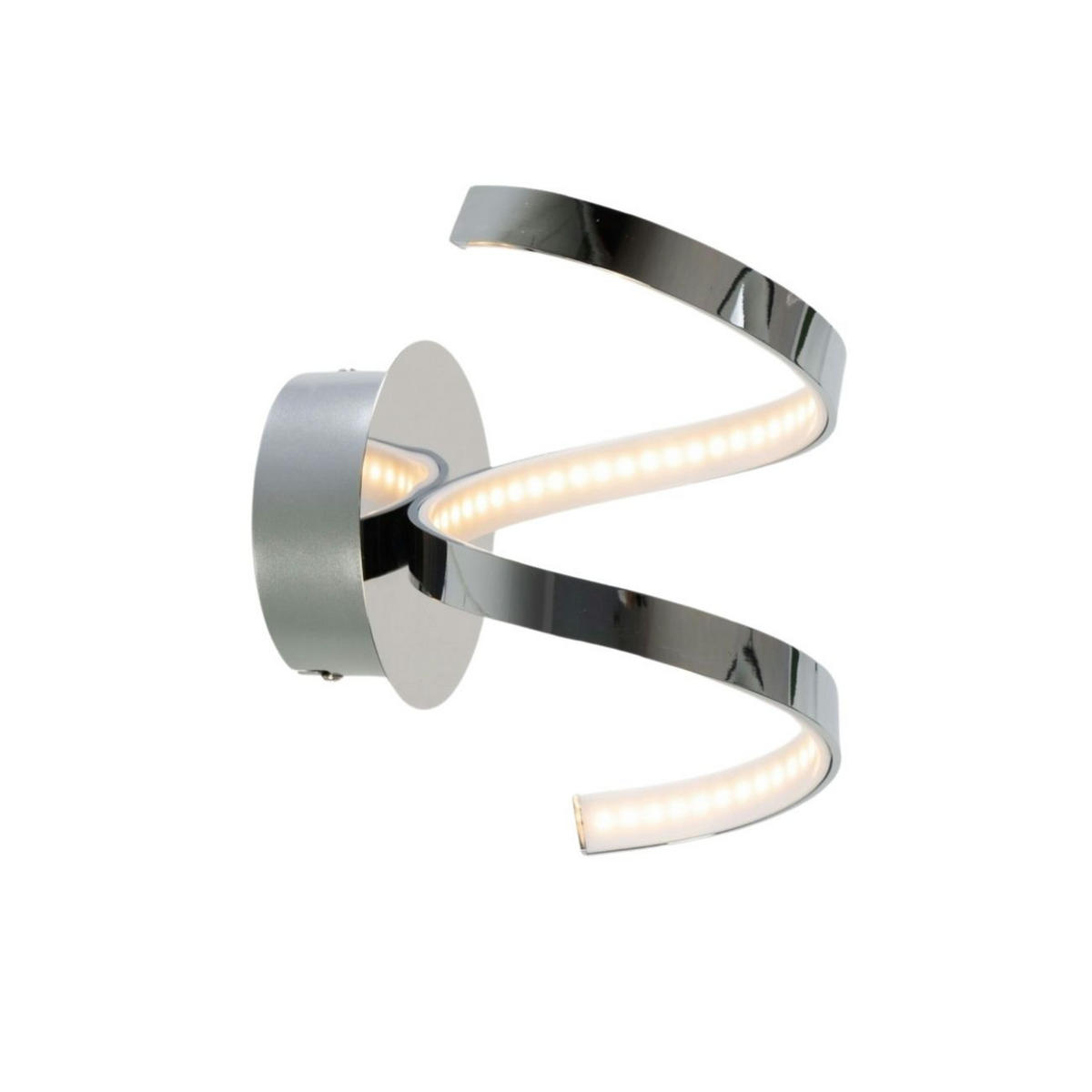 WANDLEUCHTE Film, Silber/Chrom, 25cm - Chromfarben, Metall (15/25/15cm) - KOSILUM