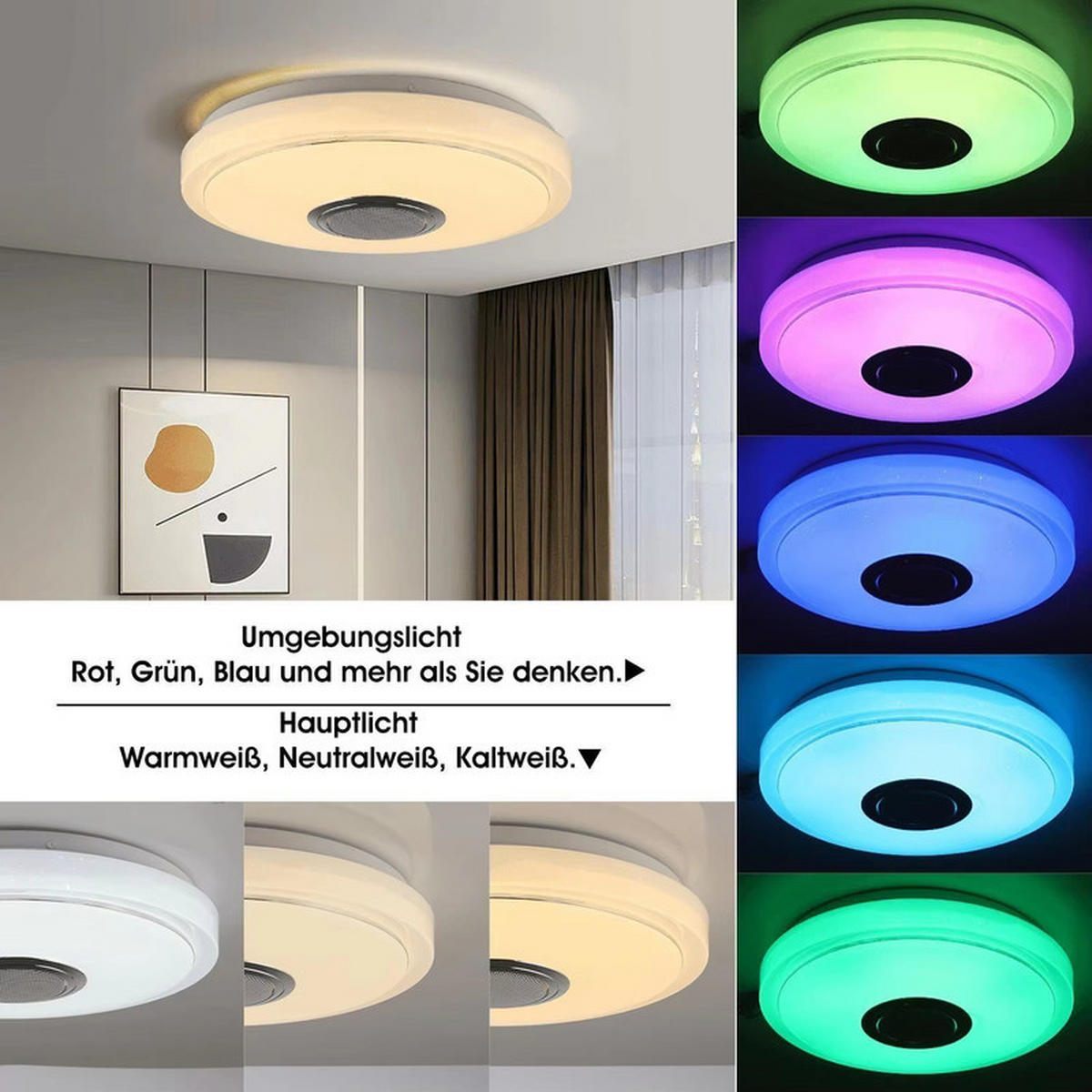 LED-DECKENLEUCHTE 40×5.5 cm - Weiß, Kunststoff (40/40/5.5cm) - Coonoor