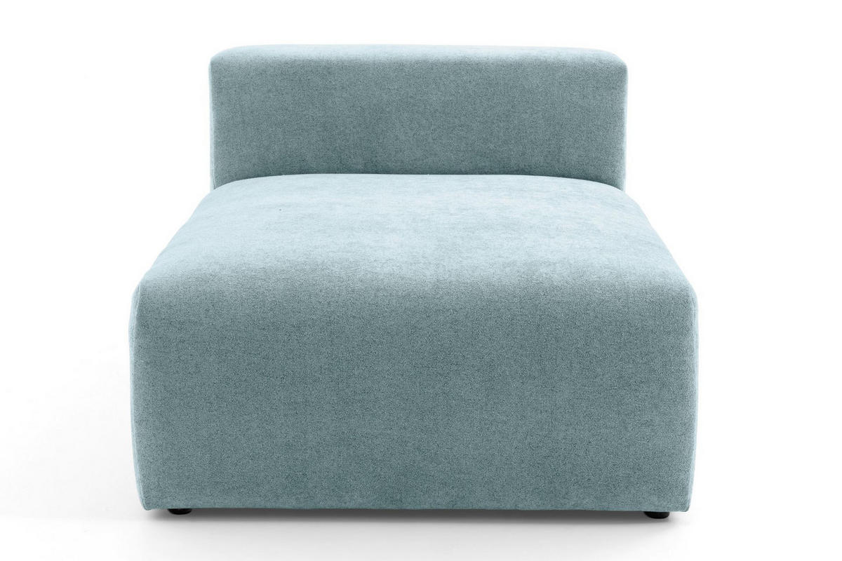 5-SITZER modulares Wohnlandschaft U XXL HEAVEN SET 6 Rechts, Breite 375 cm Webstoff Blaugrau - Blaugrau/Schwarz, Holz/Kunststoff (245/73/375cm) - Muffo