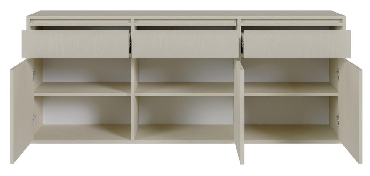 SIDEBOARD Evo Hellbeige 154 cm - Beige, Holzwerkstoff (154/61.6/39cm) - Selsey