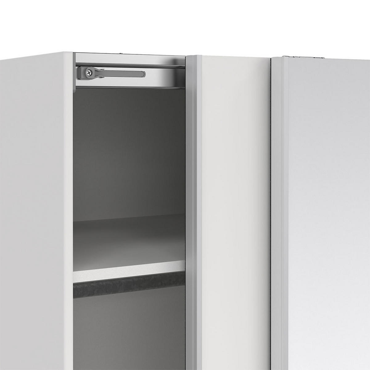 SCHIEBETÜRENSCHRANK, Catania, Weiß, Holzwerkstoff, 119 x 67 x 201 cm - Weiß, Holzwerkstoff (119/201/67cm) - ebuy24