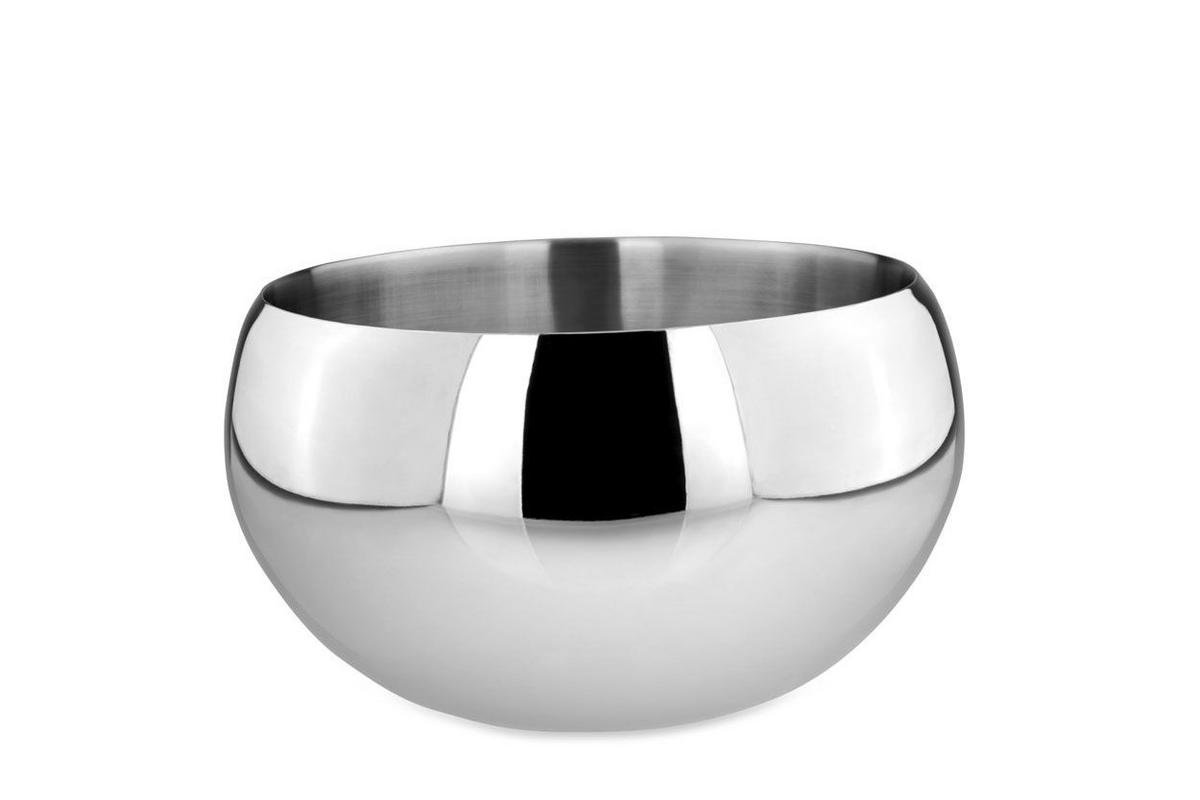 CHAMPAGNER-/FLASCHENKÜHLER Bowl Hochglanz poliert (H) 34 x (Ø) 20 cm - Silberfarben, Paraffin (20/34cm) - Hermann Bauer jun. Kollektion GmbH