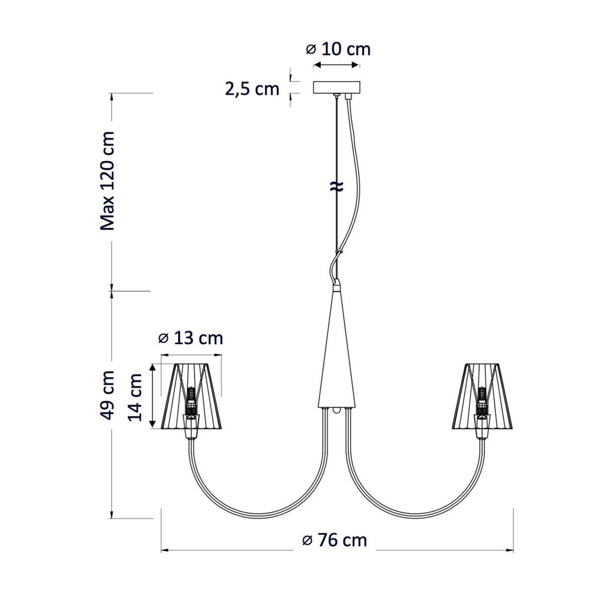 HÄNGELEUCHTE Cerenova, Transparent und goldfarben, 49cm - Transparent, Glas (49/76/49cm) - KOSILUM