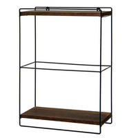 STENSKA POLICA Rjava - rjava, les (35/50/17cm) - MCW