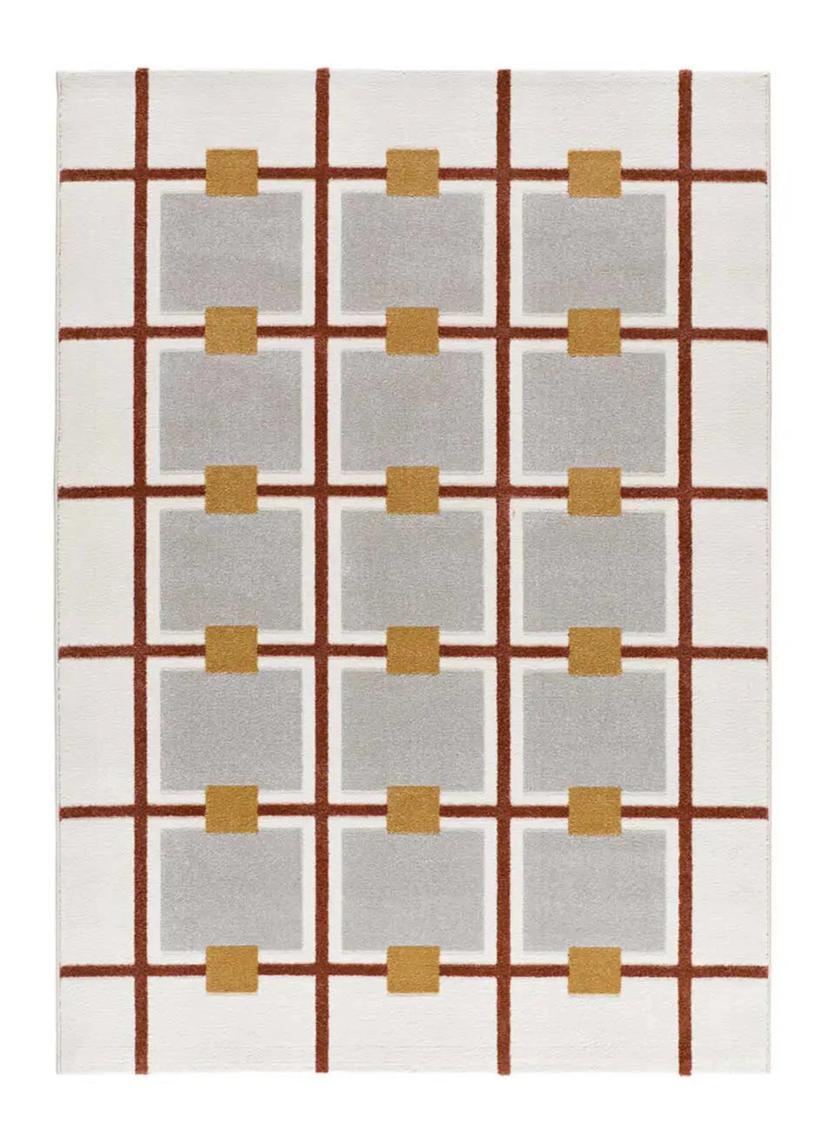 KURZFLORTEPPICH Weiß / Kupfer Amara 160/230 cm - Weiß/Kupferfarben, Naturmaterialien/Textil (160/230cm) - Atticgo