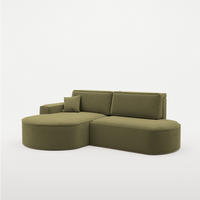 ECKSOFA Venedig Mit Schlaffunktion - Grün, Holzwerkstoff/Textil (278/179cm) - Fun Möbel