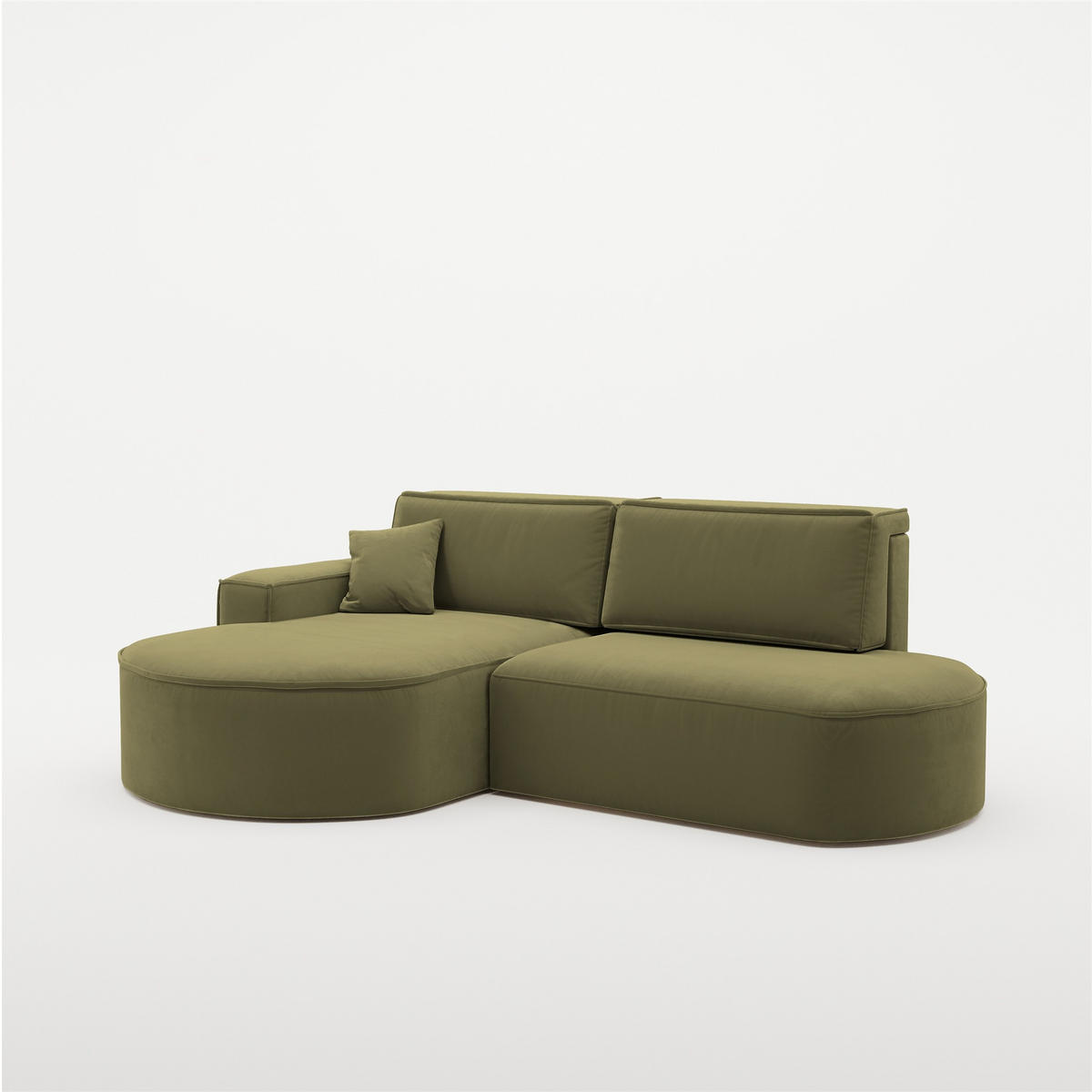 ECKSOFA Venedig Mit Schlaffunktion - Grün, Holzwerkstoff/Textil (278/179cm) - Fun Möbel