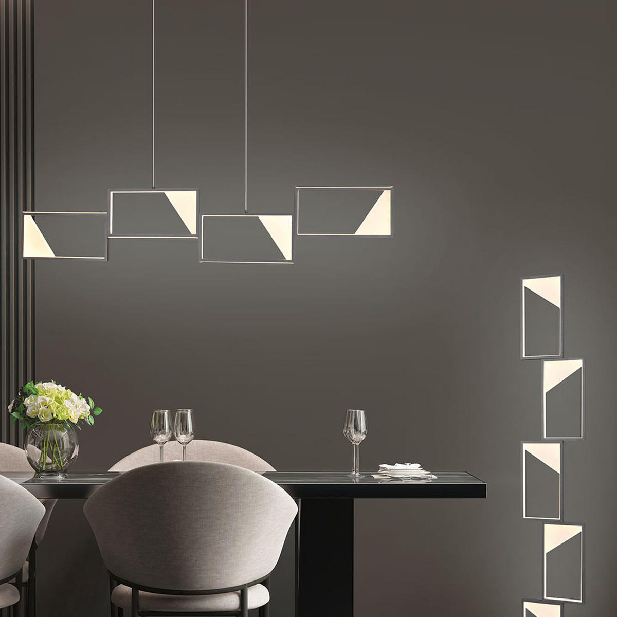 LED HÄNGELEUCHTE Cafu Anthrazit - Anthrazit, Metall (8/106/150cm)