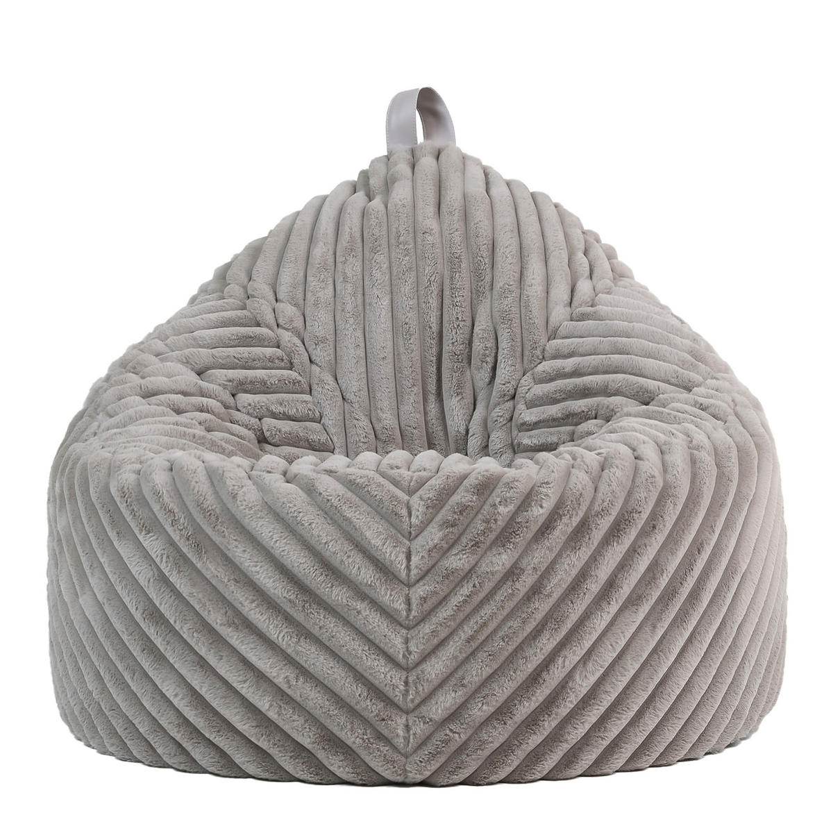 SITZSACK Sessel Kokon aus Kunstfell Cord - Grau, Kunststoff/Textil (87/73/73cm) - icon