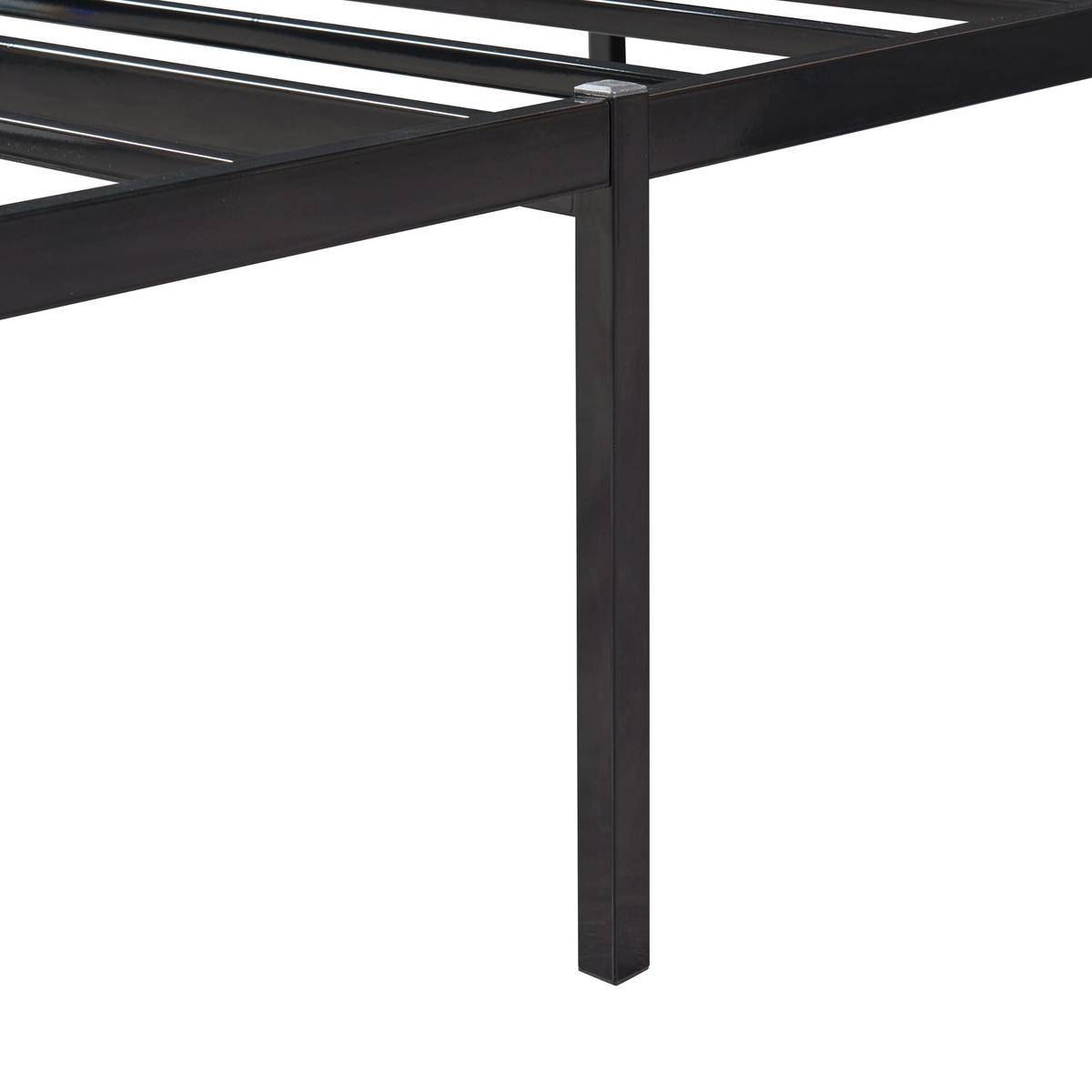 METALLBETT Vårdö - Schwarz, Metall (90/200cm) - [en.casa]