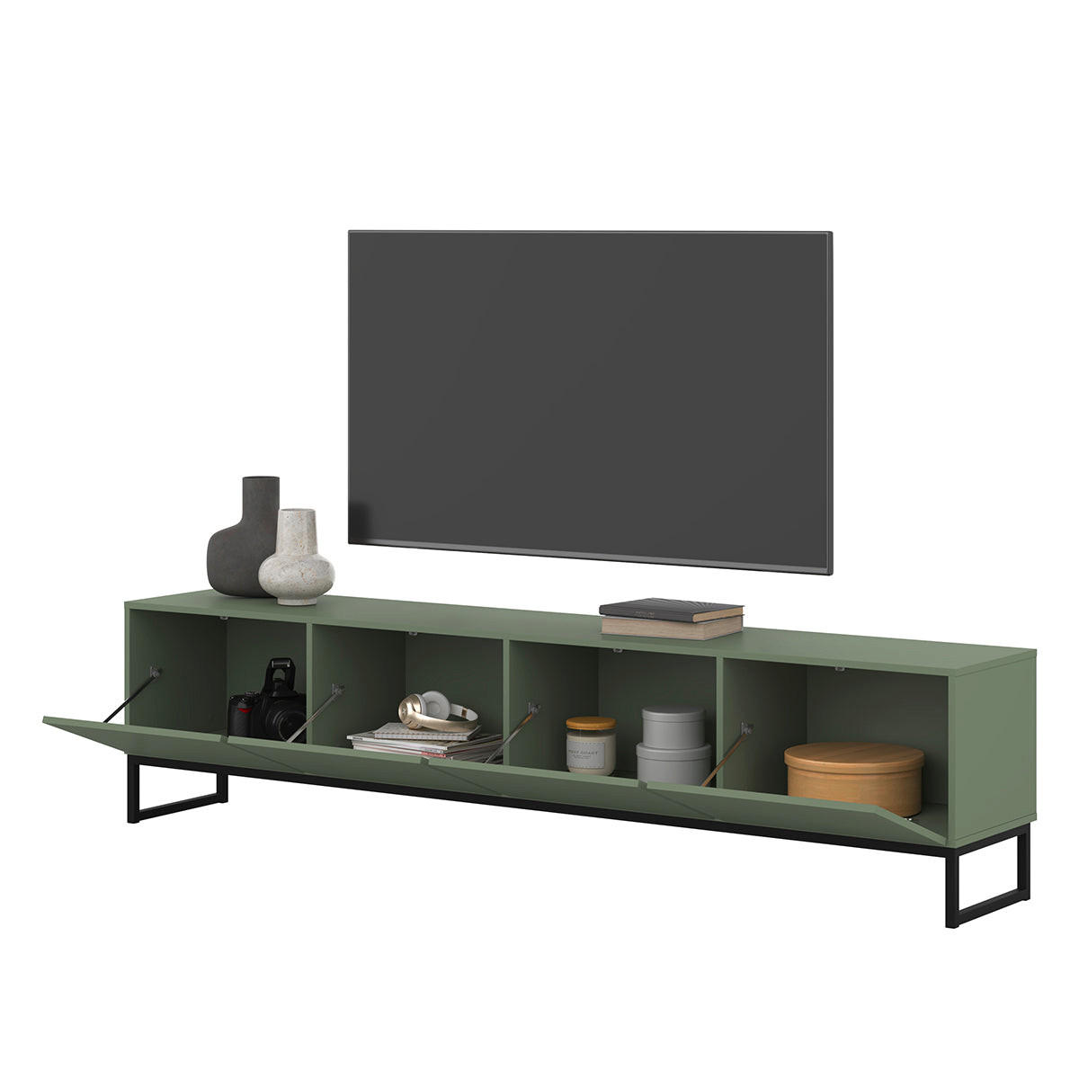 TV OMARICA Loa Zelena - zelena, leseni material (209/50.2/36.5cm) - Petits-meubles