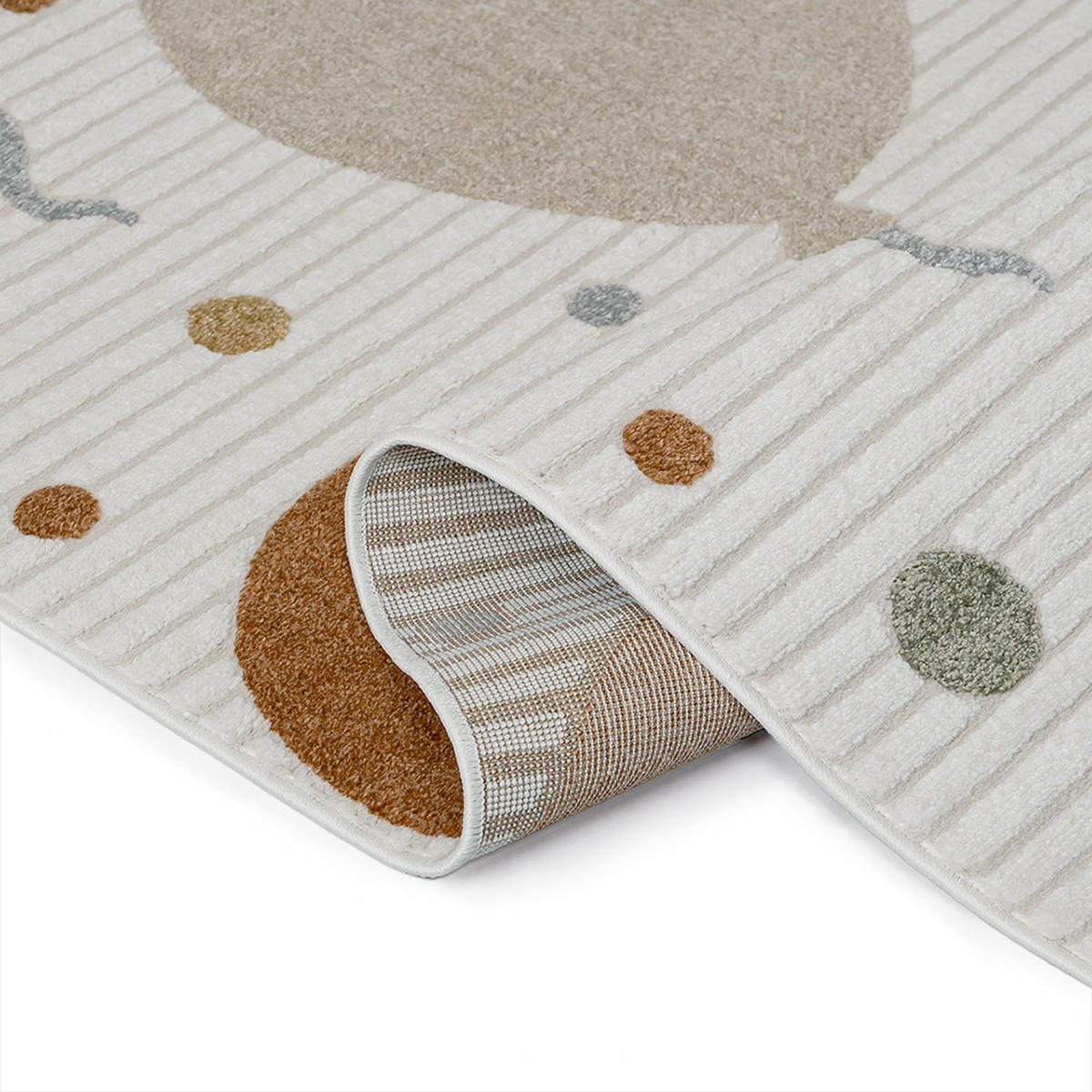 KINDERTEPPICH Alora Verde Mazovia 160x230cm Creme Grün Ballon Kurzflor - Creme, Textil (160/230cm) - Mazovia