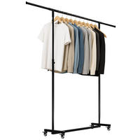 KLEIDERSTÄNDER -Metall - Schwarz, Metall (150/120/50cm) - CLP