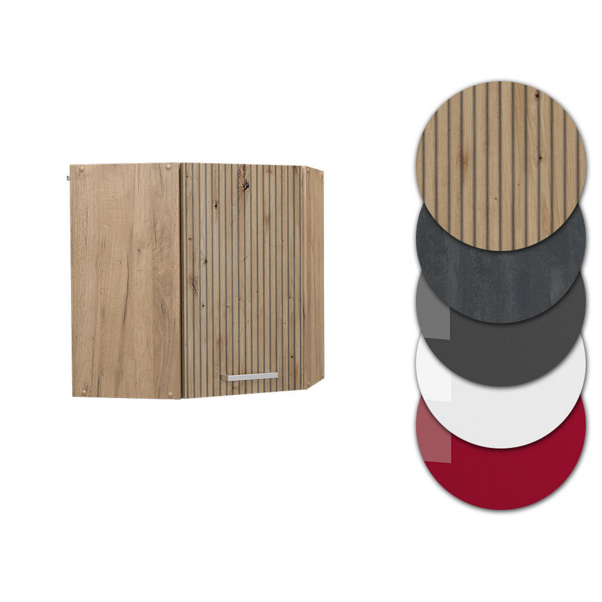ECKHÄNGESCHRANK R-Line Artisan-Eiche 57 cm - Honigeiche/Eiche Wotan, Holzwerkstoff (57/60/34.1cm) - Vicco