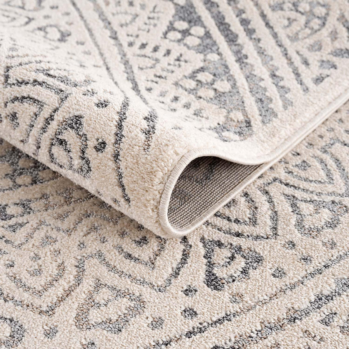 KURZFLOR-TEPPICH Art 1652 Grau 200x200 cm - Grau, Textil (200/200cm) - carpet city