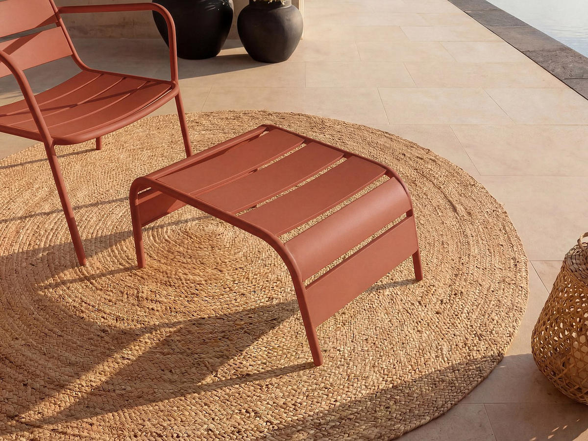 GARTENSESSEL - 50 cmcm x 61.5 cmcm - Metall - Terracotta - MIRMANDE - Terracotta, Metall (50/33/61.5cm) - Vente-Unique