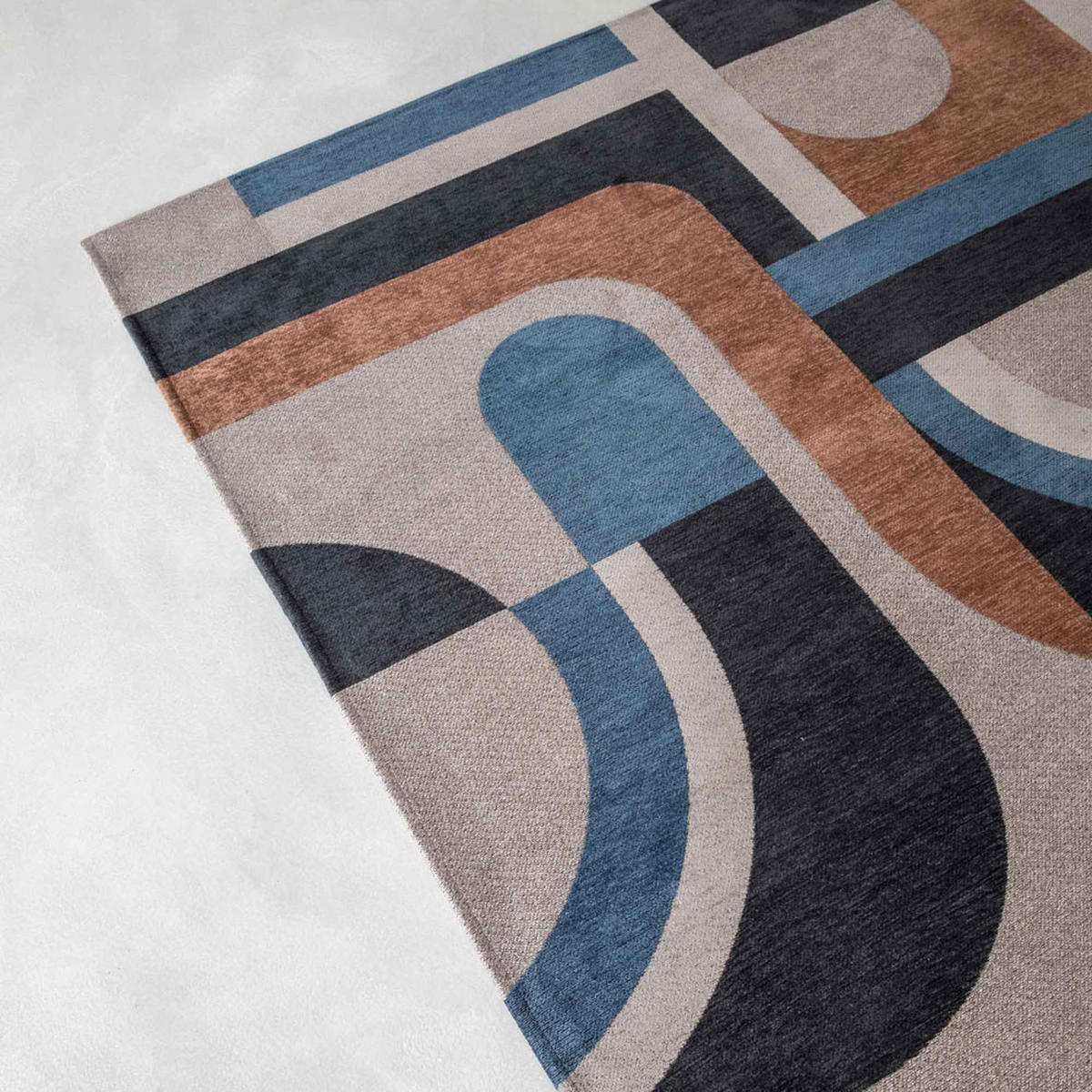 TEPPICH Camel Blue Nuance Module 170/240 cm - Braun, Textil (170/240cm) - Louis De Poortere