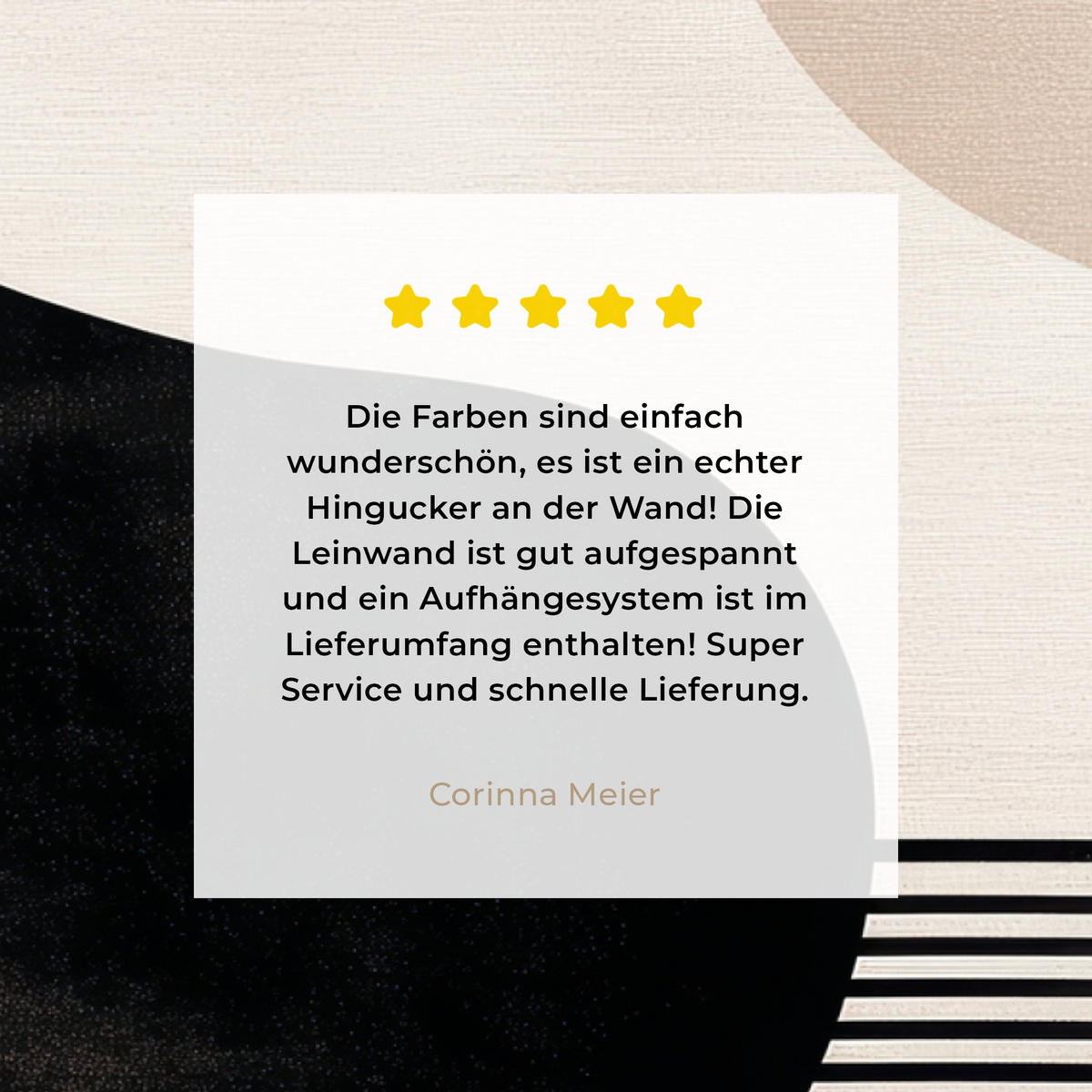 LEINWANDBILD Abstrakt - Japandi - Beige - Modern Wandbilder 80x60 cm - Schwarz, Textil (80/60cm) - MuchoWow