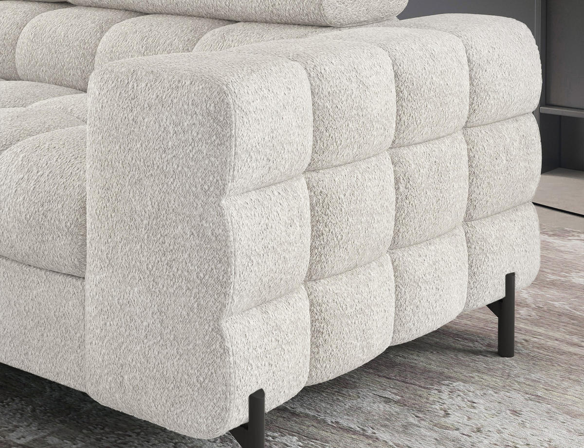 ECKSOFA Ferrucio L - Weiß (Royal 01) - Weiß, Holzwerkstoff (276/200cm) - Möblo