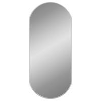 WANDSPIEGEL Silbern 90x40 cm Oval - Silberfarben, Glas (40/90/1cm) - furnicato