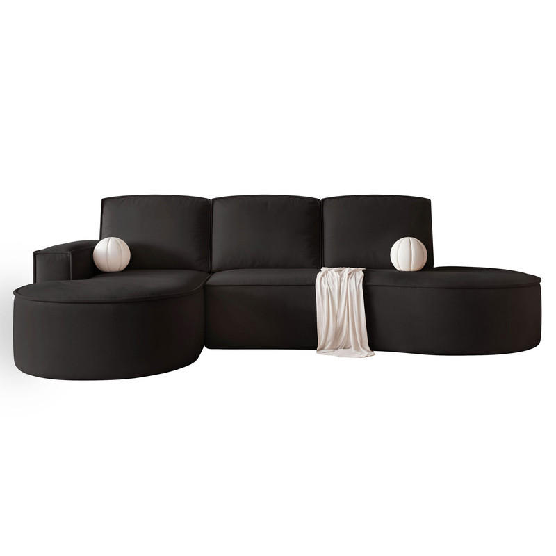 ECKSOFA SOFIA mit Schlaffunktion und Bettkasten Anthrazit - Anthrazit, Holzwerkstoff/Kunststoff (277/157cm) - Idohome