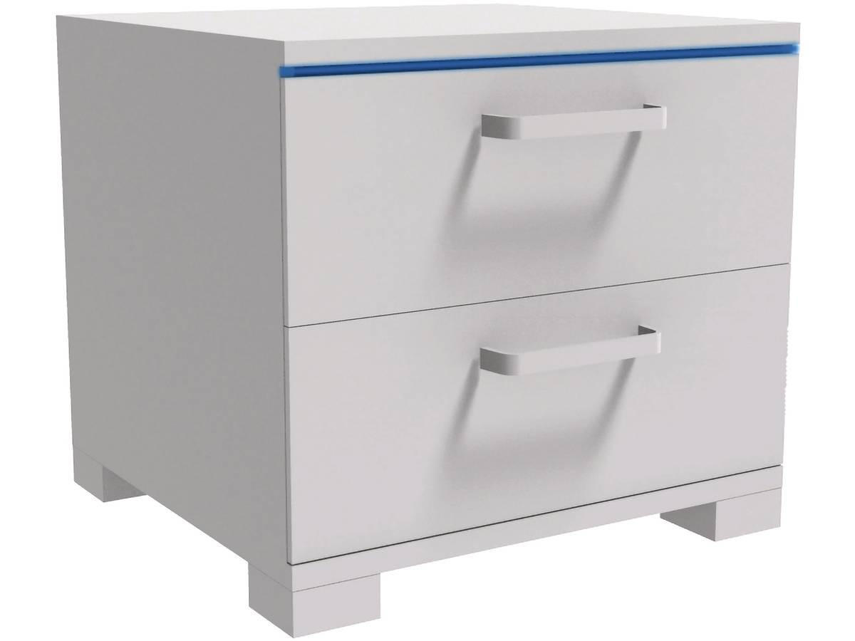 NACHTTISCH karina weiss - Weiß, Holzwerkstoff (38/39/41cm) - Habitat Garten